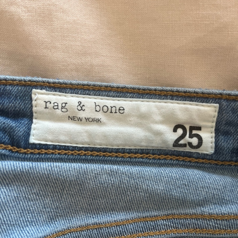 High waisted Rag and Bone Skinny Jeans.